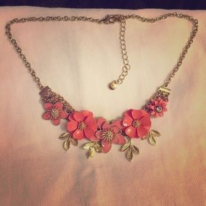 Coral flower necklace